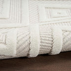 Nourison Home Versatile Ivory White 10' x 14' Area Rug - Easy Clean, Non Shedding, Bed Room, Living Room, Dining Room, Kitchen (10' x 14')