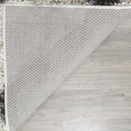 SAFAVIEH Dallas Shag Collection Area Rug - 6' Square, Ivory & Red, Trellis Design, Non-Shedding & Easy Care, 1.5-inch Thick Ideal for High Traffic Areas in Living Room, Bedroom (SGD257R)