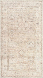 Hauteloom Nakia Living Room, Bedroom Area Rug - Traditional - Beige, Taupe, Ivory - 9'1" x 12'