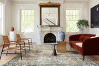 Loloi Margot Collection MAT-02 Terracotta/Lagoon 2'-6" x 9'-6" Runner Rug feat. CloudPile, No-Shed Easy Clean Large Patterned Area Rug for Living Room, Bedroom, Dining Area
