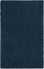 Unique Loom Solid Shag Collection Area Rug (5' 1" x 8' Rectangle, Sapphire Blue/ Navy Blue)