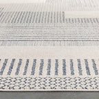 Well Woven Harlow Collection Briar Light Blue - Modern Tribal Minimalist Geometric 6x9 Area Rug - Ideal for Living Room, Dining Room & Bedroom - Durable, Stain Resistant & Easy to Clean
