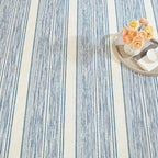 Dash & Albert Ellington Stripe Blue Machine Washable Rug, 4 X 6 Feet, Blue Stripe Pattern