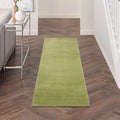 Nourison Home Nourison Essentials Green 2' x 6' Area Rug - Easy Clean, Non Shedding, Bed Room, Living Room, Dining Room, Kitchen (6' Runner)
