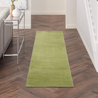 Nourison Home Nourison Essentials Green 2'2" x 7'6" Area Rug - Easy Clean, Non Shedding, Bed Room, Living Room, Dining Room, Kitchen (8' Runner)