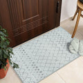 GLN Rugs Contemporary Collection - Machine Washable Area Rug, Contemporary Washable, Non Slip, Low Pile Chenille Rug, Living Room, Bedroom, Kitchen Rug (2' x 3' Gray 0166)