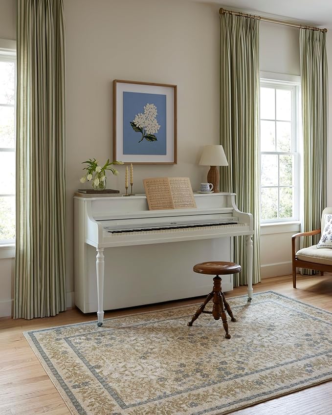 Loloi Rifle Paper Co. Laurel Collection LAU-03 Ivory/Multi 2'-8" x 4' Accent Rug