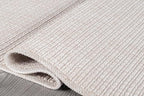 Beverly Rug Easy Jute Off White Rug 5x7 Solid Washable Durable Outdoor Indoor Area Rugs for Living Dining Room Patio Office Stain Resistant Non Shedding Casual Indoor Outside Carpet (5 x 7 Off-White)