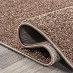 JONATHAN Y Haze Solid Low-Pile Brown Indoor Area Rug 4x6, Coastal,Bohemian,Minimalist,Classic, Easy-Cleaning for Living Room,Bedroom,Kitchen,Pet Friendly,Non-Shedding (SEU100J-4)