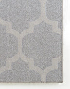 Rugs.com Lattice Collection Rug – 7' x 10' Light Gray Medium Rug Perfect for Bedrooms, Dining Rooms, Living Rooms