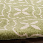 Nourison Home Nourison Essentials Green Ivory 2'2" x 7'6" Area Rug - Easy Clean, Non Shedding, Bed Room, Living Room, Dining Room, Kitchen (8' Runner)