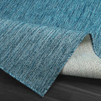 CAMILSON Outdoor Rug 5x7 Modern Area Rugs for Indoor and Outdoor Patios and Porches - Waterproof, Washable, Non-Shedding, Easy-to-Clean Outside Carpet (5 x 7, Solid - Aqua)