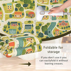 Cute Map Cars Washable 3x5 Area Rugs for Living Room, Thin Low Pile Contemporary Carpet, Non-Slip Base Lightweight Rug