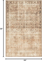 Keen Home Design 2x3 Rug - Machine Washable Entry Rug with Non-Slip Backing, Ideal for Enteryway, Kitchen, Bathroom, Laundry Room - Vintage, Easy Clean, Durable, Low Pile - (2' x 3')