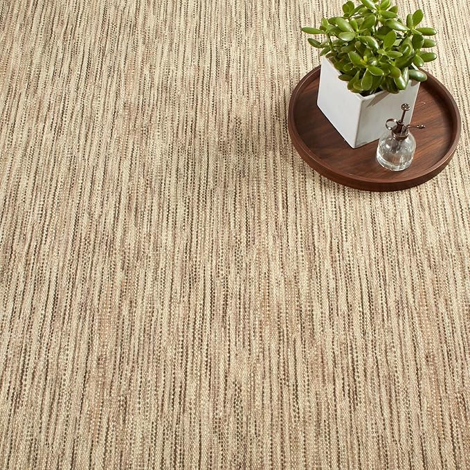 Dash & Albert Clay Natural Machine Washable Rug, 2 X 3 Feet, Natural Stripe Pattern