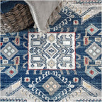 JONATHAN Y Modern Vintage Medallion Blue/Light Grey Runner Rug, 2x8, Country, Floral, Easy-Cleaning for Living Room, Bedroom, Kitchen, Pet Friendly, Non-Shedding (MDP108A-28)