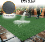 Ottomanson Artificial Grass Turf 22" x 24' Indoor Outdoor Faux Grass Rug with Drainage Holes, Customizable with Extra Long Size Options, Perfect for Patio Lawn Balcony Weddings Photoshoot Backdrop