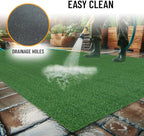 Ottomanson Artificial Grass Turf 22" x 26' Indoor Outdoor Faux Grass Rug with Drainage Holes, Customizable with Extra Long Size Options, Perfect for Patio Lawn Balcony Weddings Photoshoot Backdrop