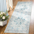 COMSLE Boho Runner Rug, 2' x 6' Washable Area Rugs for Hallway Faux Wool Small Distressed Indoor Door Mat Non-Slip Laundry Room Kitchen Carpet for Entryway Bedroom Khaki Green