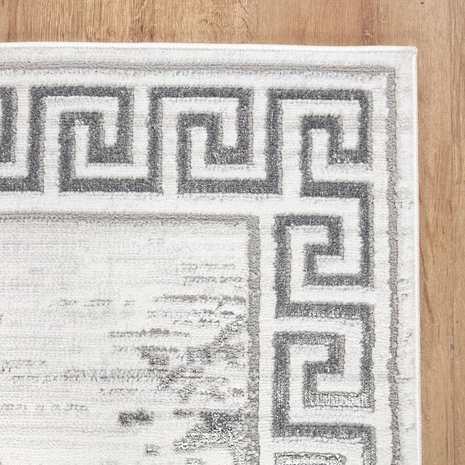 GLORY RUGS Area Rugs Marble 8x10 Cream Gray Carpet Modern Abstract Rug Living Room Dining Bedroom Rug