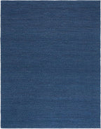 SAFAVIEH Area Rug 8x10 - Natura Collection - Large - Navy & Blue, Handmade Wool Blend, Textured Design, Ideal for Living Room, Bedroom, Dining Space (NAT620M)