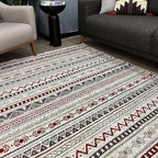 Alfa Rich 3x5 Red Burgundy White Gray Washable Area Rugs for Living Room Bedroom Kitchen Runner