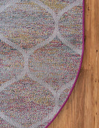 Rugs.com Lattice Frieze Collection Rug – 4' x 6' Oval Multi Medium Rug Perfect for Living Rooms, Large Dining Rooms, Open Floorplans