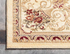 Unique Loom Versailles Collection Traditional Classic Floral Motif Area Rug (8' 0 x 11' 4 Rectangular, Ivory/ Tan)