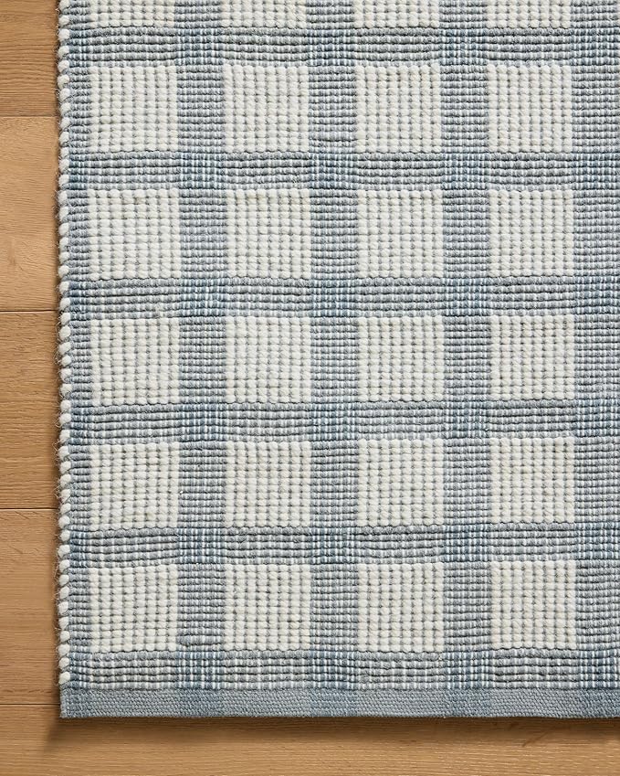 Loloi Magnolia Home by Joanna Gaines Ryder Collection RYD-02 Blue/Ivory 7'-9" x 9'-9" Area Rug