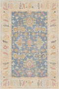 Kuden 9x12 Large Area Rug, Machine Washable Area Rug with Non-Slip Backing, Vintage Style, Soft, Easy Clean, Low Pile Rug for Living Room, Bedroom, Dining Room