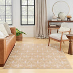 Nourison Home Nourison Essentials Beige Ivory 4' x 6' Area Rug - Easy Clean, Non Shedding, Bed Room, Living Room, Dining Room, Kitchen (4' x 6')