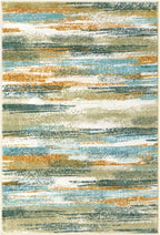 Modern Abstract Small Area Rug Indoor 3x5 Washable Rug Non-Slip Soft Entryway Rug Green Mustard Multi Kitchen Mats Thin Print Faux Wool Floor Carpet Throw Rugs for Entrance Bedroom Home Decor