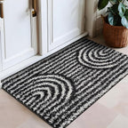 Rugshop Abstract Arch Shag Area Rug Anthracite Dark Gray 2' x 3' Ideal for Entryways, Kitchens, or Small Spaces