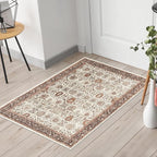 Keen Home Design 2x3 Rug - Machine Washable Entry Rug with Non-Slip Backing, Ideal for Enteryway, Kitchen, Bathroom, Laundry Room - Vintage, Easy Clean, Durable, Low Pile - (2' x 3')