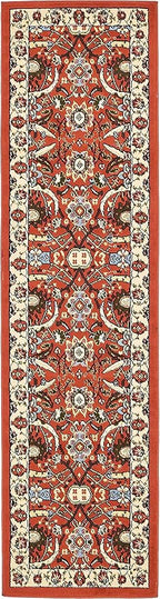Unique Loom Espahan Collection Area Rug - Cape Cod (2' 2" x 8' 2" Runner, Terracotta/ Black)