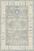 Kuden 8x10 Large Area Rug, Machine Washable Area Rug with Non-Slip Backing, Vintage Style, Soft, Easy Clean, Low Pile Rug for Living Room, Bedroom, Dining Room
