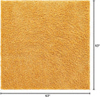 Unique Loom Davos Shag Collection Area Rug - Solid (5' 3" Square, Sun Yellow)