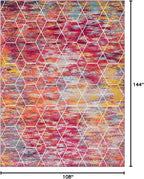 Unique Loom Trellis Frieze Collection Area Rug - Geometric (9' x 12', Multi/ Ivory)