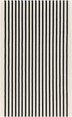 KOZYFLY Black and Beige Striped Rug 5x8 Ft Area Rug Washable Indoor Outdoor Rug Cotton Outdoor Patio Rugs Farmhouse Rugs Living Room Carpet for Patio Dining Room Bedroom