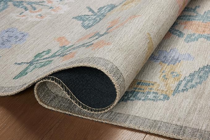 Loloi Rifle Paper Co. Rosa Collection RSA-03 Cream 5'-0" x 7'-6" Area Rug