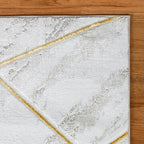 GLORY RUGS Area Rugs Marble 5x7 Cream Gold Carpet Modern Abstract Rug Living Room Dining Bedroom Rug