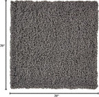 Unique Loom Solid Shag Collection Area Rug (3' 3" Square, Graphite Gray)