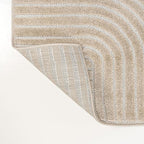 JONATHAN Y Hallie High-Low Curve Beige/Cream 5x8 Indoor/Outdoor Area Rug, Minimalist Geometric, Pet Friendly, for Patio, Backyard, Living Room, Bedroom, Office, Hose-Washable (SCN100D-5)