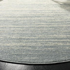 SAFAVIEH Adirondack Collection Area Rug - 6' Round, Ivory & Silver, Modern Ombre Design, Non Shedding & Easy to Clean, Ideal for Living Room, Bedroom, Office, Dining Space (ADR113B)