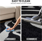 Rugshop Abstract Wavy Shag Runner Rug Anthracite Dark Gray 2' 3" x 12' Great for Long Hallways, Open Entryways, or Galley Kitchens