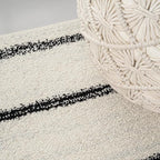 JONATHAN Y Williamsburg Minimalist Stripe Cream/Black Runner Rug, 2x8, Contemporary, Modern, Easy-Cleaning for Living Room, Bedroom, Kitchen, Pet Friendly, Non-Shedding (MOH201D-28)