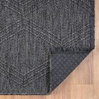 LUXE WEAVERS Modern Farmhouse Smoke 5x7 Washable Area Rug, Anti-Slip Diamond Pattern Carpet