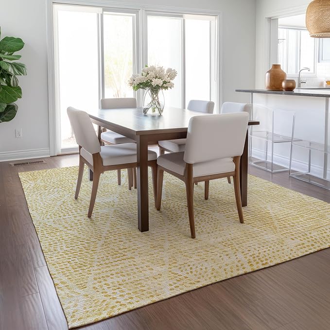 Addison Rugs Chantille ACN591 Wheat 3' x 5' Indoor Outdoor Area Rug, Easy Clean, Machine Washable, Non Shedding, Bedroom, Living Room, Dining Room, Kitchen, Patio Rug