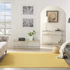 Nourison Home Nourison Essentials Yellow 7' x Square Area Rug - Easy Clean, Non Shedding, Bed Room, Living Room, Dining Room, Kitchen (7' x Square)