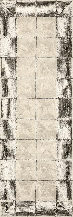Loloi Chris Loves Julia Francis Collection FRA-02 Cream/Black 8'-6" x 12' Area Rug